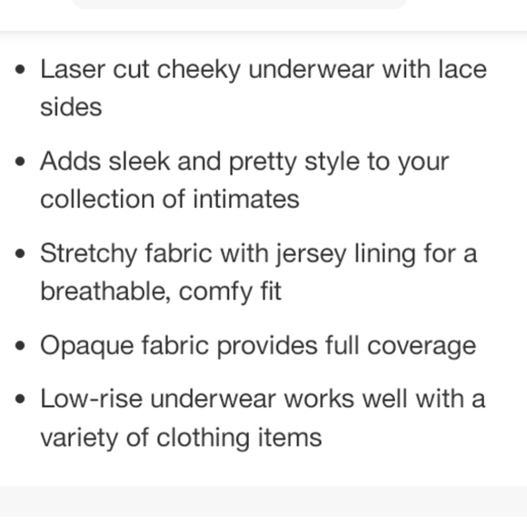 NWT Auden Laser Cut Cheeky Panties - Picture 4 of 8